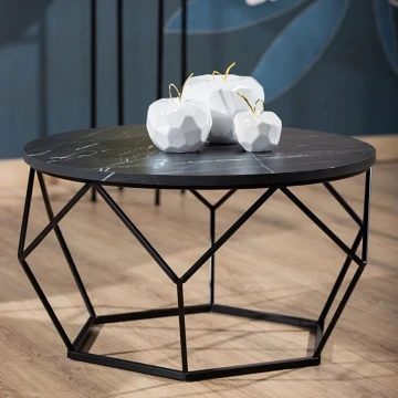 Tavolino MARMUR 40x70 cm nero