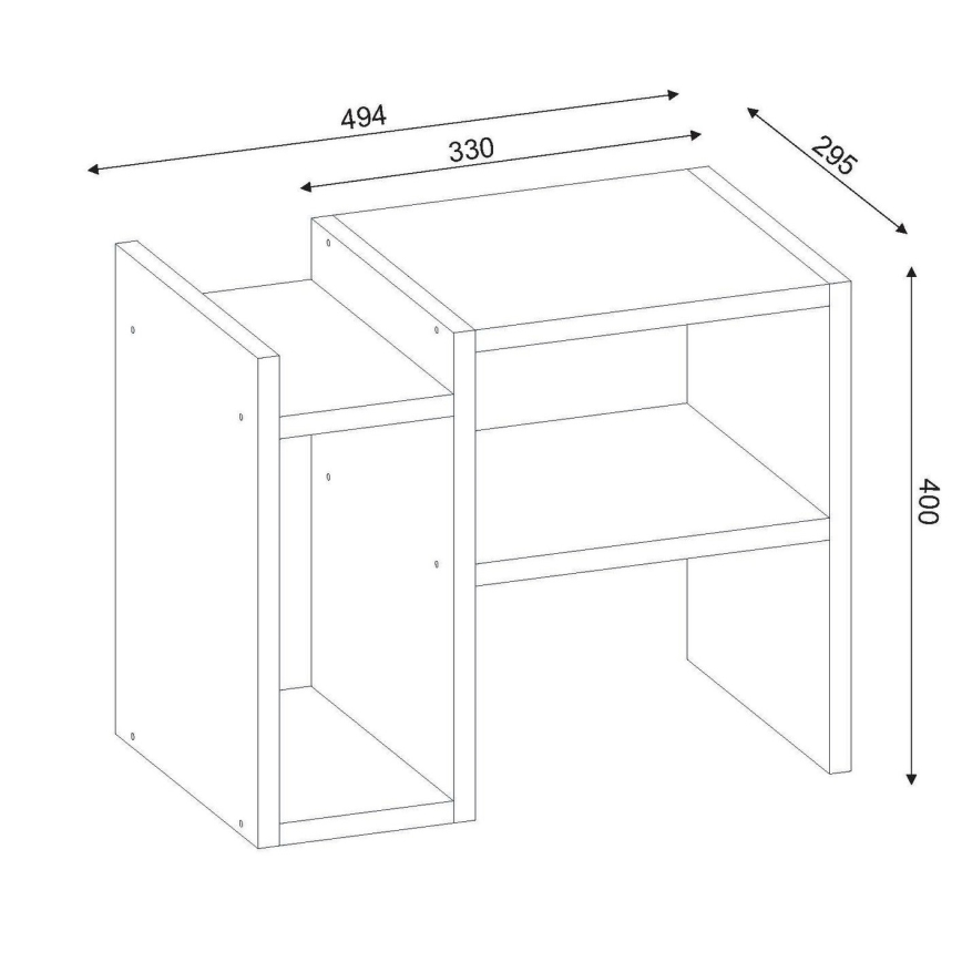 Tavolino PIYON 40x49,4 cm bianco