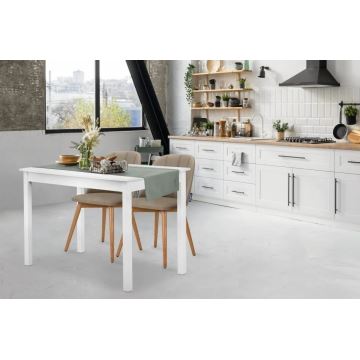 Tavolo da pranzo EVENI 76x60 cm faggio/bianco