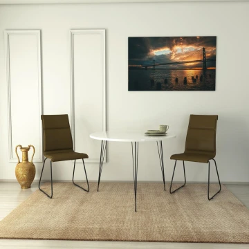 Tavolo da pranzo SANDALF 75x90 cm bianco