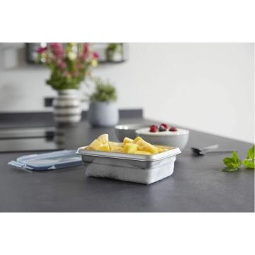 Tefal - Contenitore per alimenti 0,5 l MSEAL STEEL blu/acciaio inossidabile