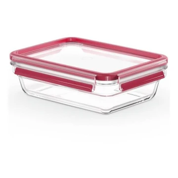 Tefal - Contenitore per alimenti 1,1 l MSEAL GLASS rosso/vetro