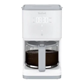 Tefal - Macchina da caffè con gocciolamento e LCD display SENSE 1000W/230V bianco