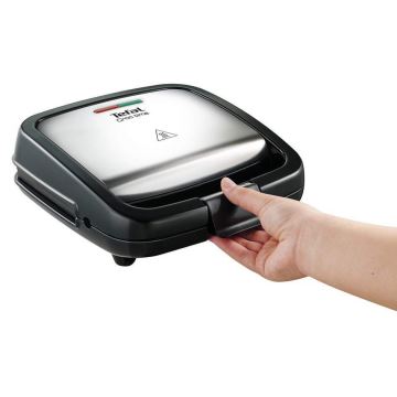 Tefal - Macchina per i panini CROC TIME 700W/230V nero/cromo