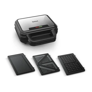 Tefal - Macchina per i panini ULTRA COMPACT 3in1 700W/230V nero/cromo