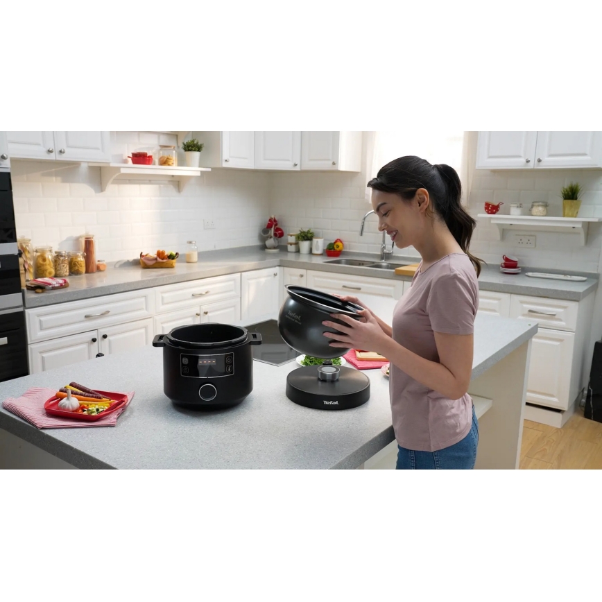 Tefal - Pentola elettrica multifunzionale TURBO CUISINE 4,8 l 1090W/230V nero