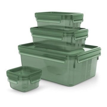 Tefal - Set di contenitori per alimenti 4 pz MASTER SEAL ECO verde