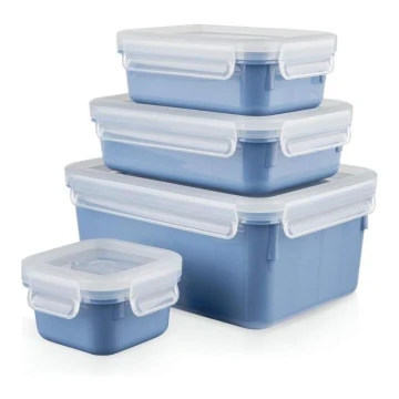 Tefal - Set di contenitori per alimenti 4 pz MSEAL COLOR blu