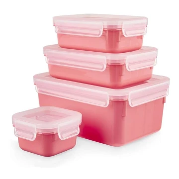 Tefal - Set di contenitori per alimenti 4 pz MSEAL COLOR rosa
