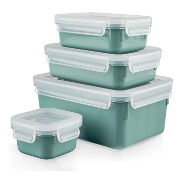 Tefal - Set di contenitori per alimenti 4 pz MSEAL COLOR verde