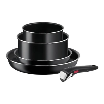 Tefal - Set di pentole 5 pz INGENIO EASY COOK & CLEAN BLACK