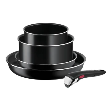 Tefal - Set di pentole 5 pz INGENIO EASY COOK & CLEAN BLACK