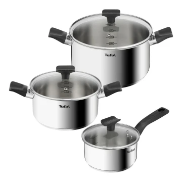 Tefal - Set di pentole 6 pz DELICIOUS acciaio inossidabile