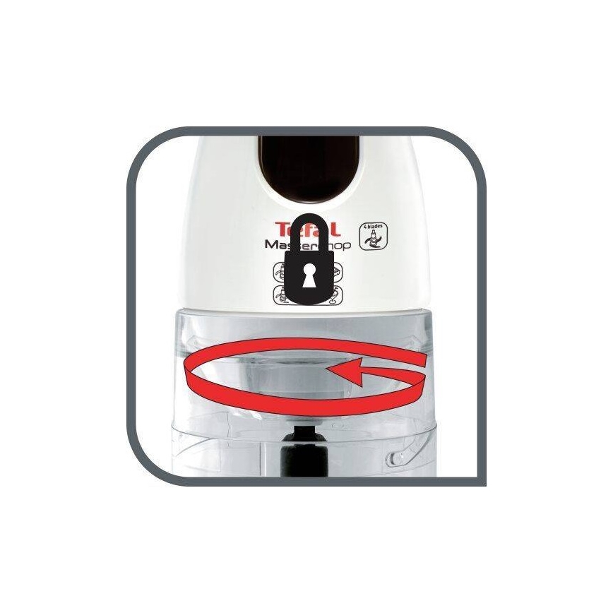 Tefal - Tritacarne elettrico 500 ml MASTERCHOP XL 500W/230V bianco