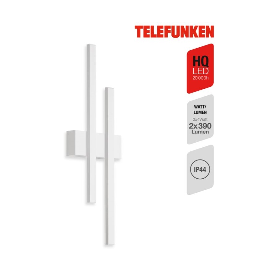 Telefunken 313206TF - Applique a LED da esterno 2xLED/8W/230V IP44