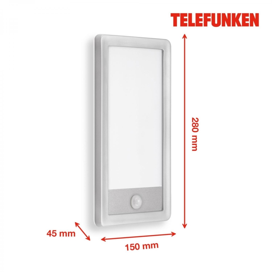 Telefunken 313904TF - LED Applique da esterno con sensore LED/16W/230V IP44