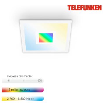 Telefunken 319006TF - LED RGBW Lampada dimmerabile LED/16W/230V 2700-6500K + telecomando