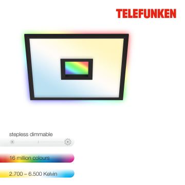 Telefunken 319405TF - LED RGBW Lampada dimmerabile LED/24W/230V 2700-6500K nero + telecomando