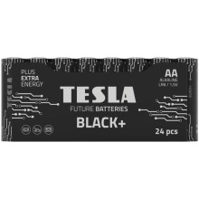 Tesla Batteries - 24 pz Batteria alcalina AA BLACK+ 1,5V 2800 mAh