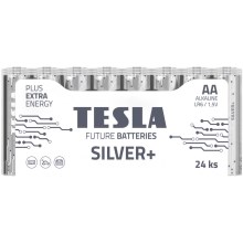 Tesla Batteries - 24 pz Batteria alcalina AA SILVER+ 1,5V 2900 mAh