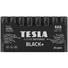 Tesla Batteries - 24 pz Batteria alcalina AAA BLACK+ 1,5V 1200 mAh