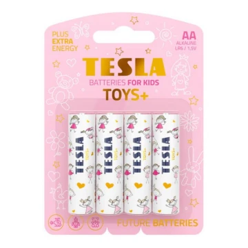 Tesla Batteries - 4 pz Batteria alcalina AA TOYS+ 1,5V 2900 mAh