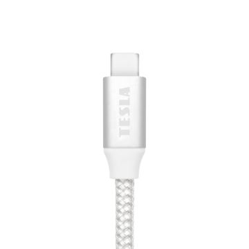 TESLA Electronics - Cavo USB USB-C 3.2 connector Power Delivery 1m 100W bianco