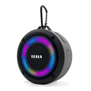 TESLA Electronics - LED RGB Autoparlante wireless 5W/1200 mAh/3,7V IPX7 grigio