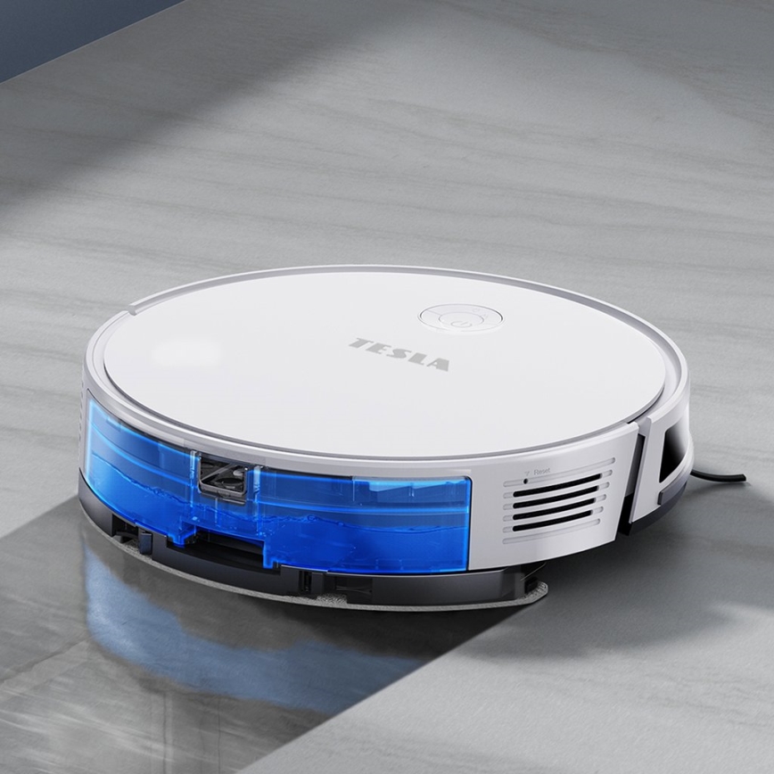 TESLA Electronics RoboStar - Aspirapolvere robot smart 2in1 2600 mAh Wi-Fi bianco + telecomando