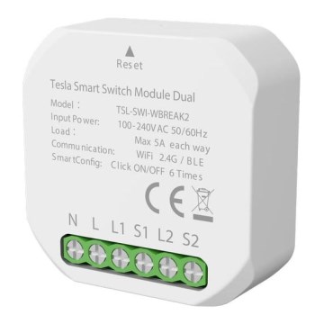 TESLA Smart - Relè intelligente 1200W/230V Wi-Fi
