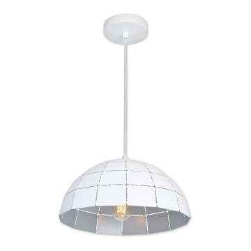 Top Lampada Apolo 40B - Lampadario a sospensione con filo APOLO 1xE27/40W/230V bianco/argento