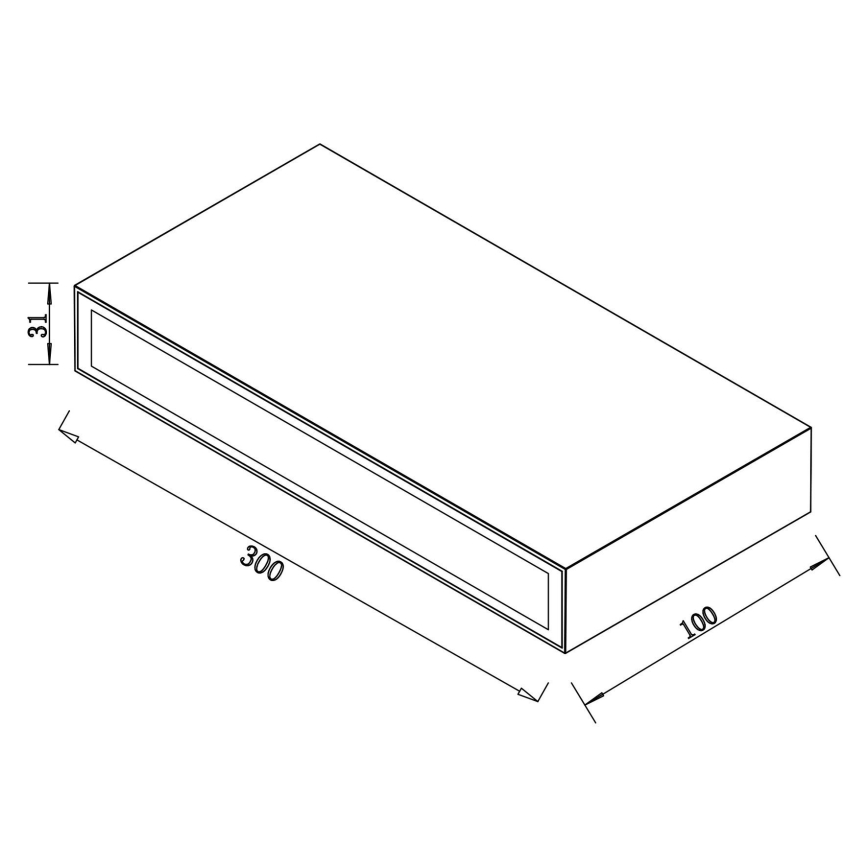 Top Lampada - Applique a LED da esterno OBLIGO LED/12W/230V IP65 nero