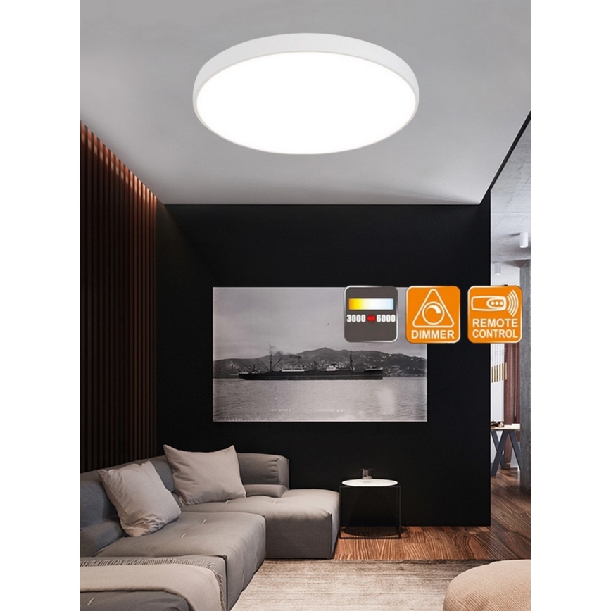 Top Lampada Metal 60B +TC - Plafoniera LED dimmerabile con telecomando METAL LED/60W/230V