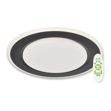 Top Lampada - Plafoniera LED dimmerabile NORMAN LED/51W/230V diametro 39 cm nero + telecomando