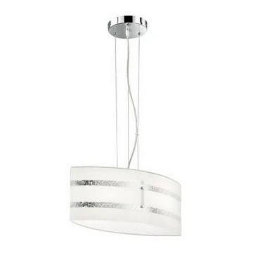 Trio - Lampadario a sospensione con filo NIKOSIA 2xE27/40W/230V argento