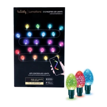 Twinkly - LED RGB Dimmerabile per esterni Catena natalizia FACETED 40xLED 14,5 m IP44 Wi-Fi