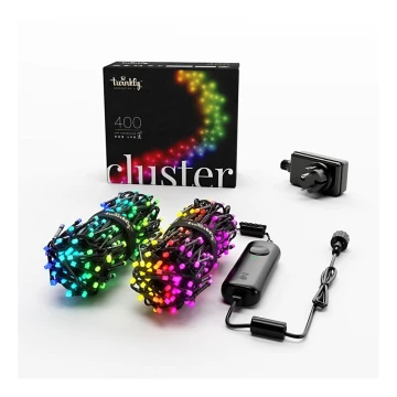 Twinkly - LED RGB Dimmerabile per esterni strisce natalizie CLUSTER 400xLED 9,5m IP44 Wi-Fi