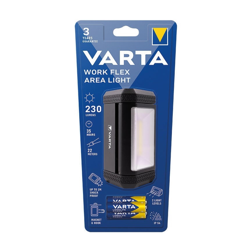 Varta 17648101421 - LED Torcia portatile WORK FLEX AREA LIGHT LED/3xAA IP54