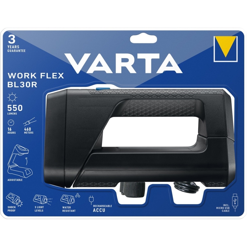 Varta 18684101401 - LED Torcia portatile WORK FLEX LED/5W/5V 2600mAh IPX4