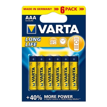 Varta 4103 - 6 pz Batteria alcalina LONGLIFE EXTRA AAA 1,5V