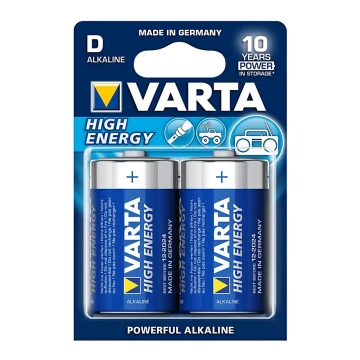 Varta 4920 - 2 pz Batteria alcalina HIGH ENERGY D 1,5V