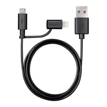 VARTA 57943 - Cavo USB con connettore Lightning e Micro USB