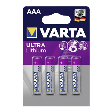 Varta 6103301404 - 4 pz Batteria al litio ULTRA AAA 1,5V