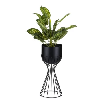 Vaso da fiori in metallo LOFT 46x20 cm nero