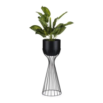 Vaso da fiori in metallo LOFT 56x20 cm nero