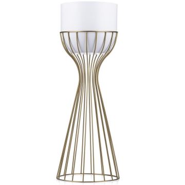 Vaso da fiori in metallo LOFT 56x20 cm oro/bianco