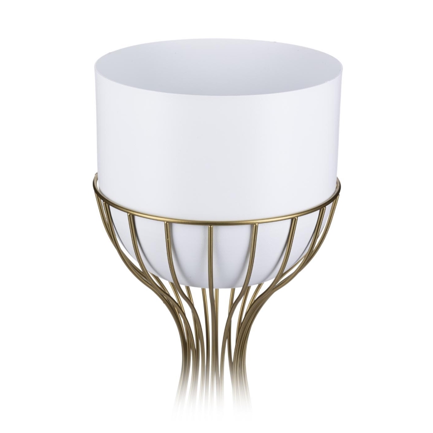 Vaso da fiori in metallo LOFT 56x20 cm oro/bianco