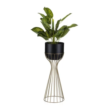 Vaso da fiori in metallo LOFT 56x20 cm oro/nero