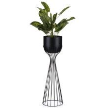 Vaso da fiori in metallo LOFT 68x20 cm nero