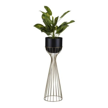 Vaso da fiori in metallo LOFT 68x20 cm oro/nero